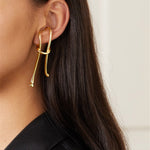 2021 New Tide Earrings Exaggerated Retro Long Ear